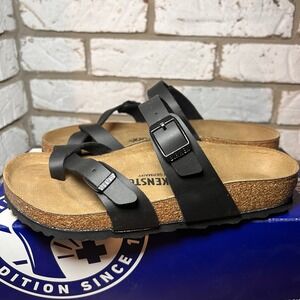 Birkenstock® Women's 5 REGULAR (EU 36) Mayari Sandals Black Birkibuc™ Kids 3/4